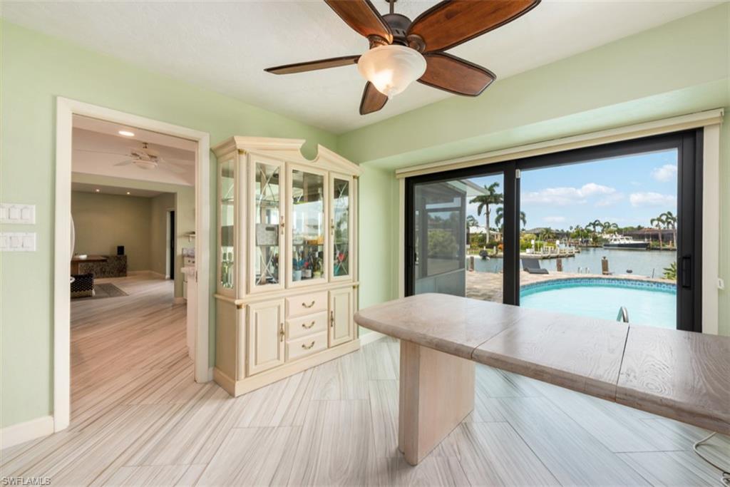 Living area opening to the pool deck